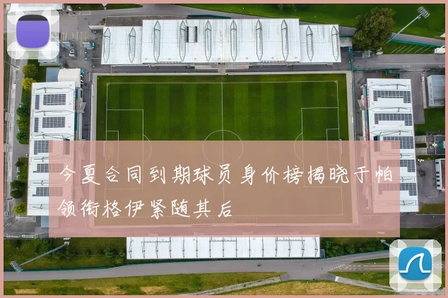 今夏合同到期球员身价榜揭晓于帕领衔格伊紧随其后